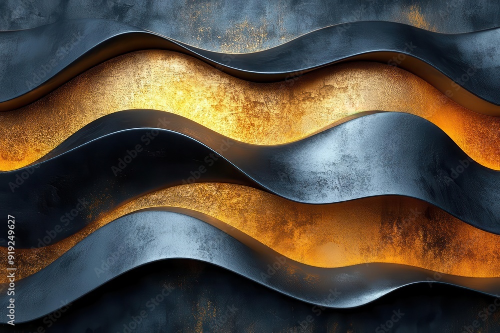 opulent 3d abstract wallpaper intertwining ribbons of deep black and shimmering gold undulating forms creating depth metallic reflections luxurious textures modern baroque style opulent 3d abstract wallpaper intertwining ribbons of deep black and shimmering gold undulating forms creating depth metallic reflections luxurious textures modern baroque style
