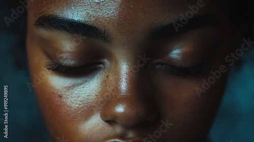 A woman with dark hair and brown eyes