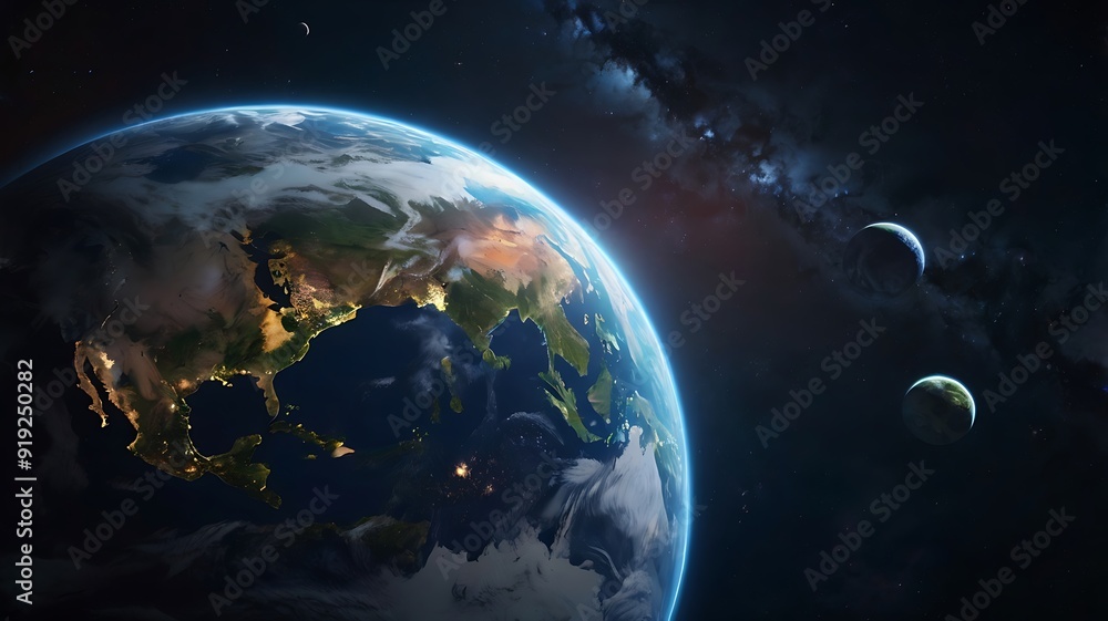 Obraz premium earth in deep space