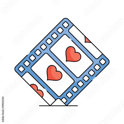 Classic film strip icon, suitable for cinema, movies, or photography
