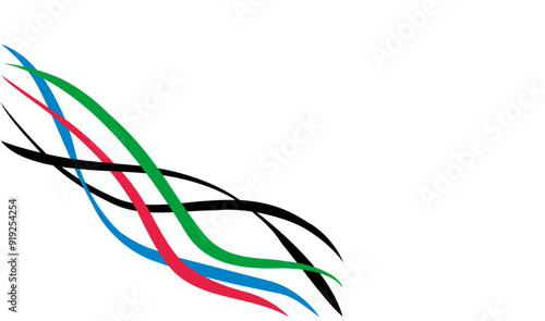  abstract rainbow wavy stripes. vector illustration