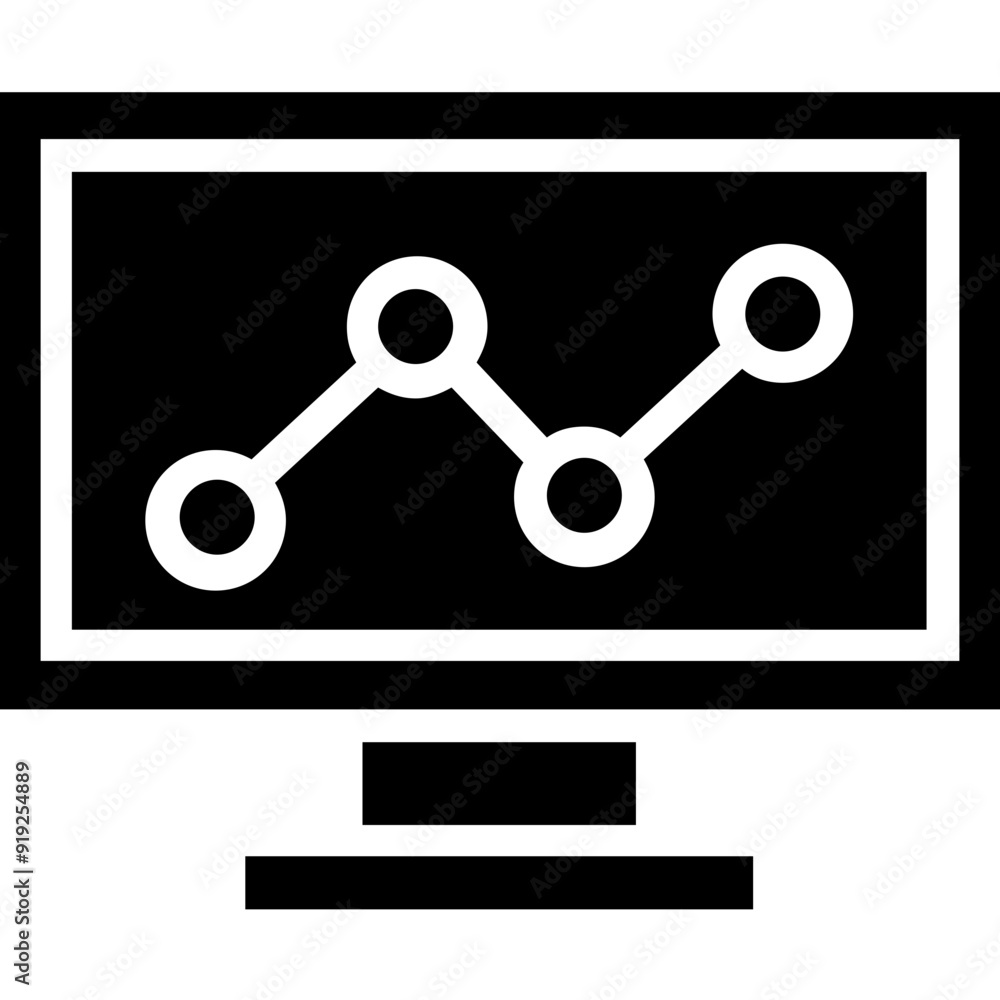 Statistics vector icon in glyph style Statistics vector icon in glyph style