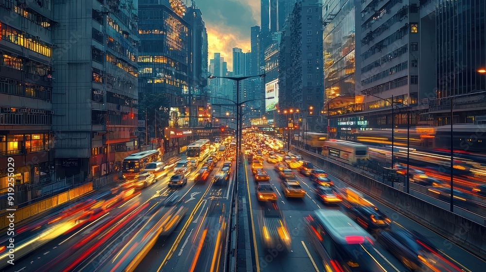 Traffic Lights and Buildings in a Hong Kong Cityscape Traffic Lights and Buildings in a Hong Kong Cityscape