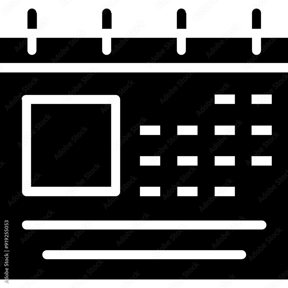 Schedule vector icon in glyph style Schedule vector icon in glyph style