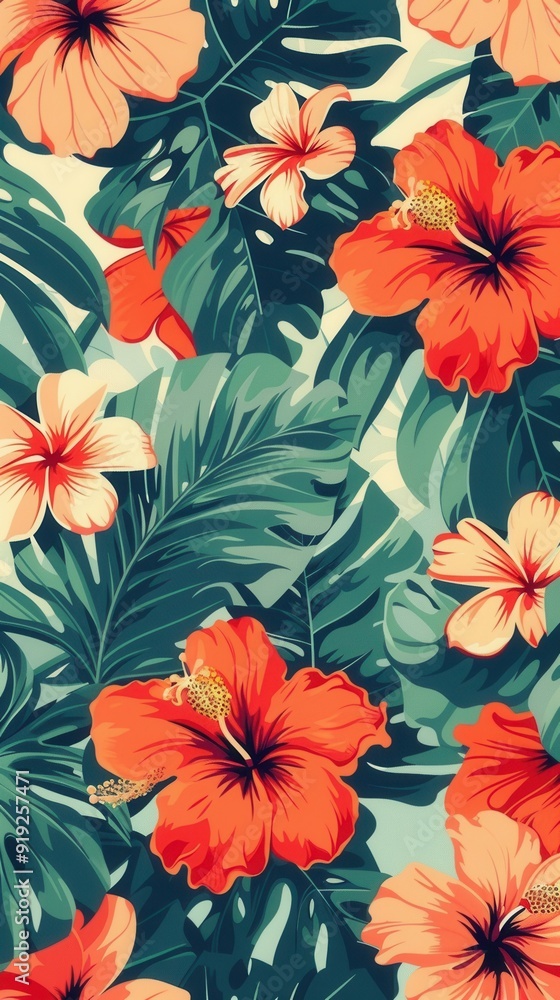 Serene Hawaiian Paradise. Stunning Tropical Island Landscape Concept Serene Hawaiian Paradise. Stunning Tropical Island Landscape Concept