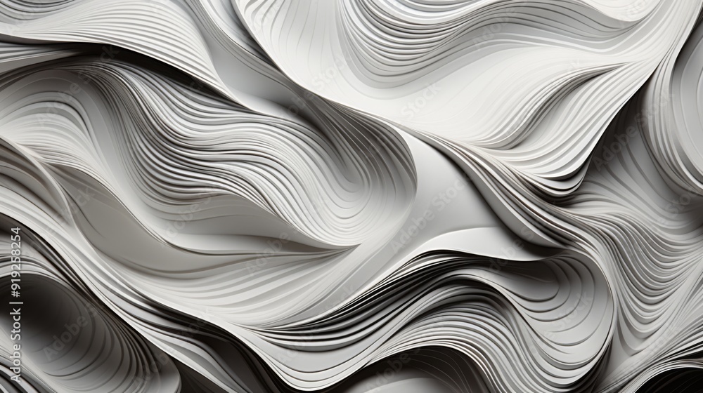 Abstract White Wave Pattern Abstract White Wave Pattern