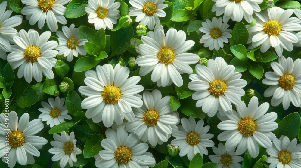 A Close-Up of Blooming Daisies A Close-Up of Blooming Daisies