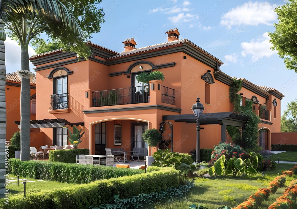 Orange House with Garden and Balcony Orange House with Garden and Balcony