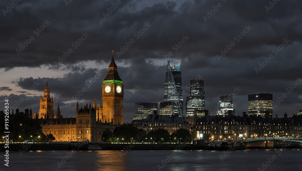 Obraz premium city at night