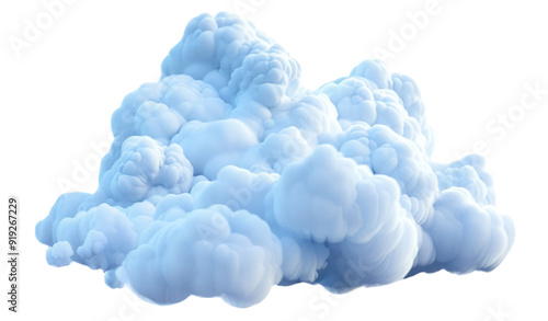 PNG Fluffy cloud in clear sky