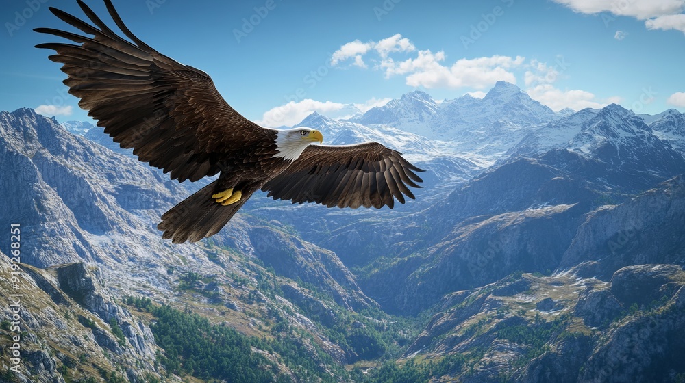 Majestic Eagle Soaring: Hyper-Realistic Image - Download Majestic Eagle Soaring: Hyper-Realistic Image - Download
