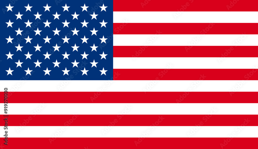 American flag icon. Flat style. American flag icon. Flat style.
