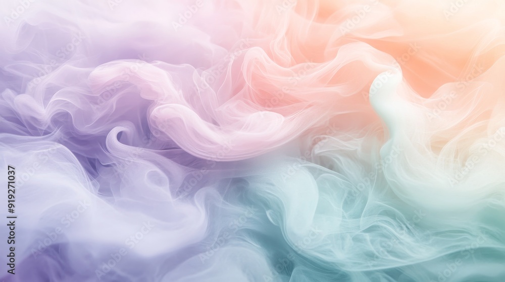 Abstract Swirling Pastel Fabric Abstract Swirling Pastel Fabric