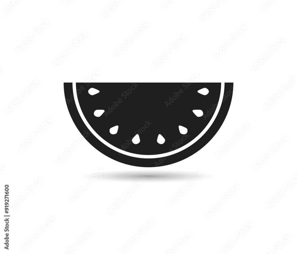 Watermelon cross section with seeds icon, Watermelon fruit slice vector icon for apps and web Watermelon cross section with seeds icon, Watermelon fruit slice vector icon for apps and web