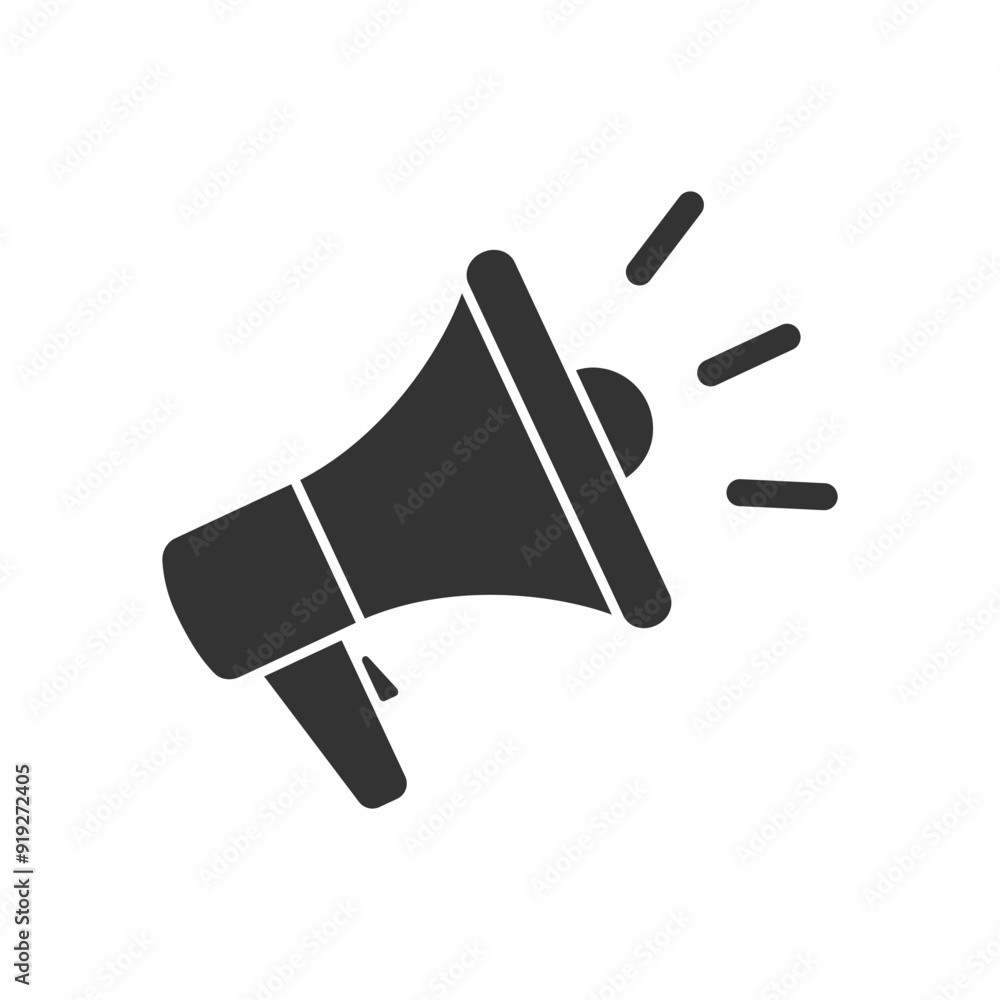 Megaphone graphic icon. Megaphone sign isolated on white background. Vector illustration Megaphone graphic icon. Megaphone sign isolated on white background. Vector illustration