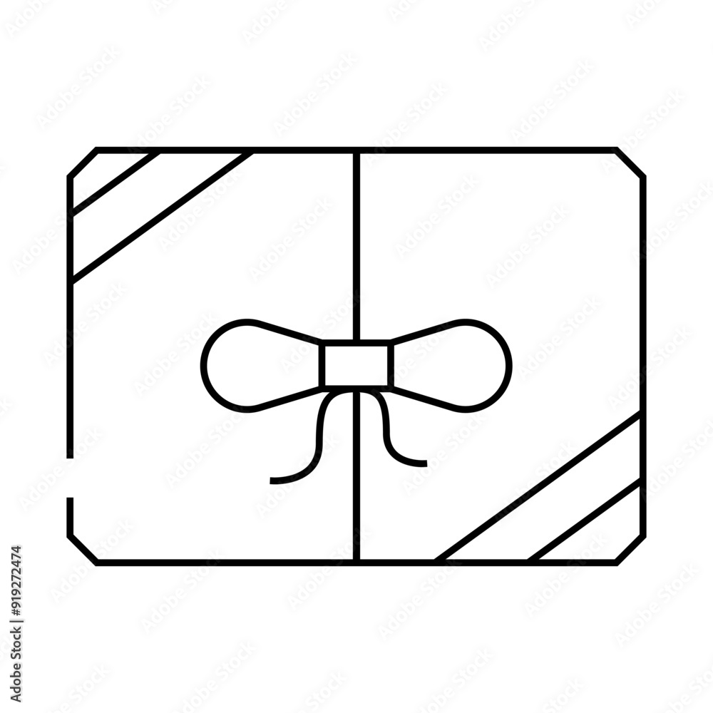 package gift box line icon vector. package gift box sign. isolated contour symbol black illustration package gift box line icon vector. package gift box sign. isolated contour symbol black illustration