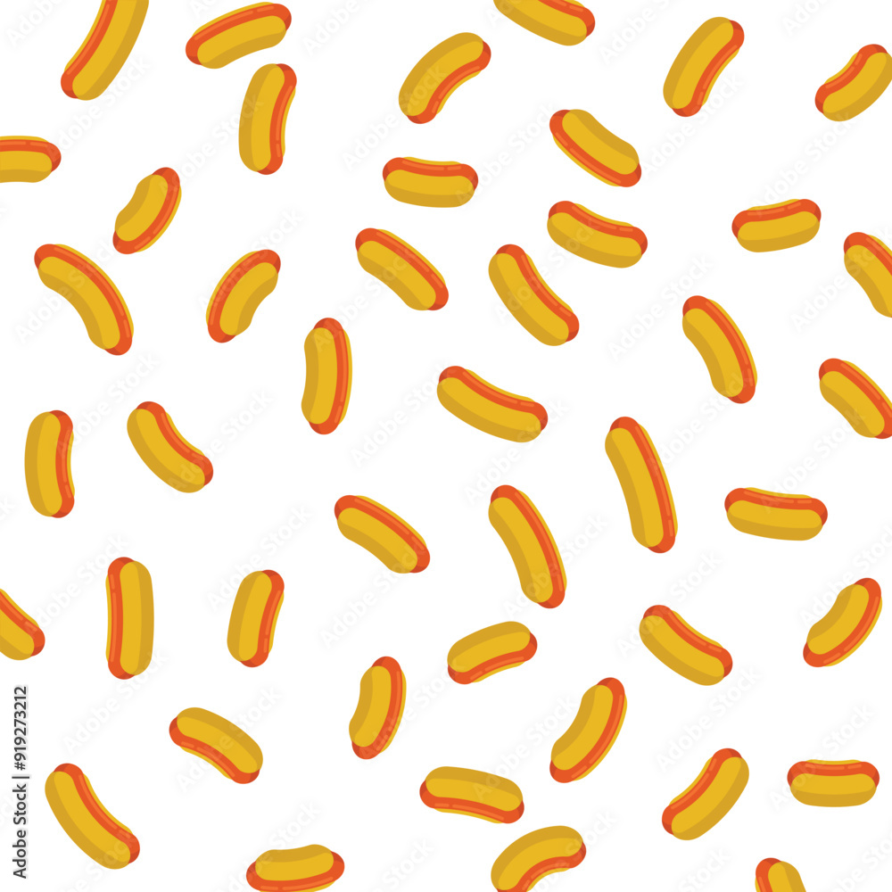 vector graphic design of a hotdog pattern vector graphic design of a hotdog pattern
