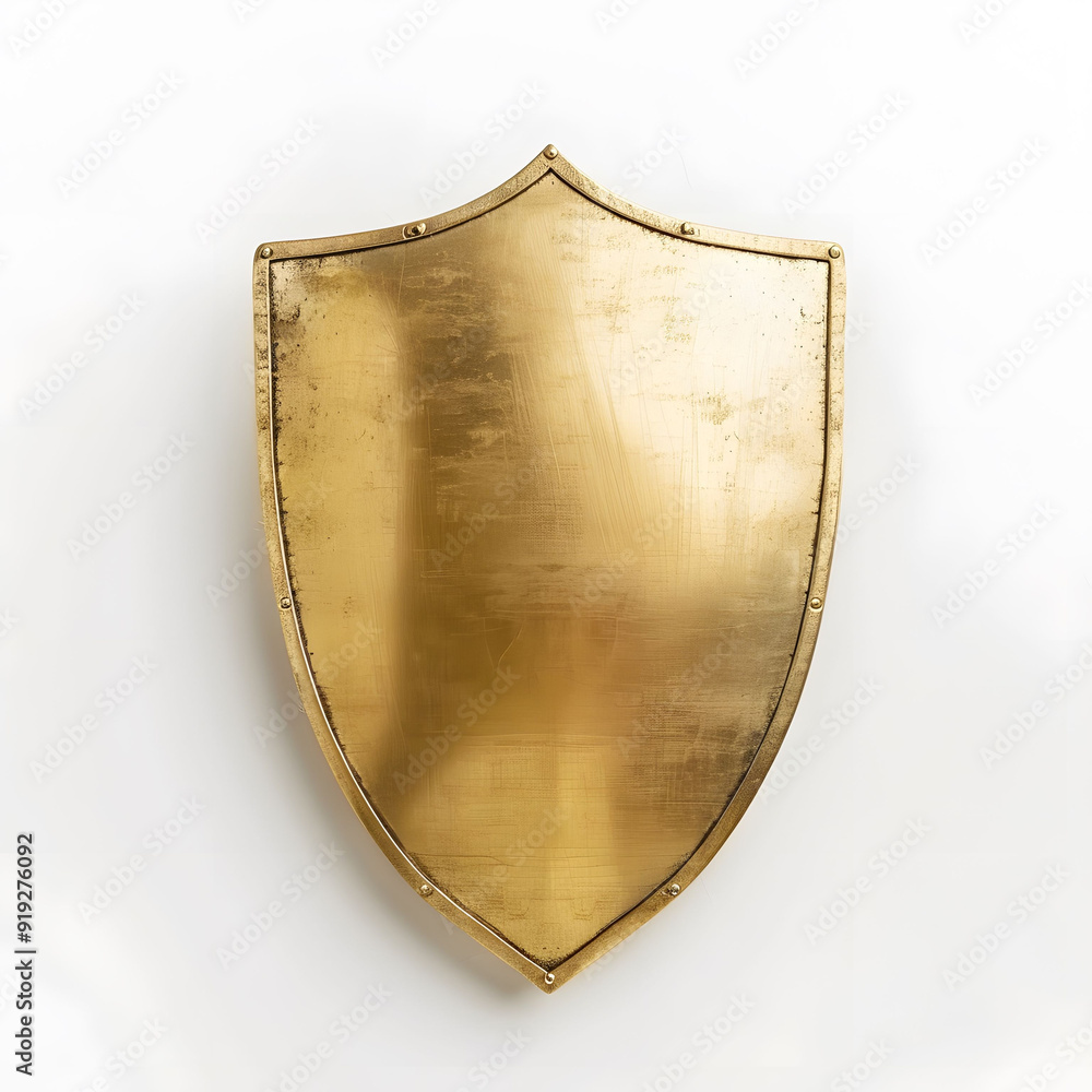 Ancient Gold Shield: Icon of Security and Defense Ancient Gold Shield: Icon of Security and Defense