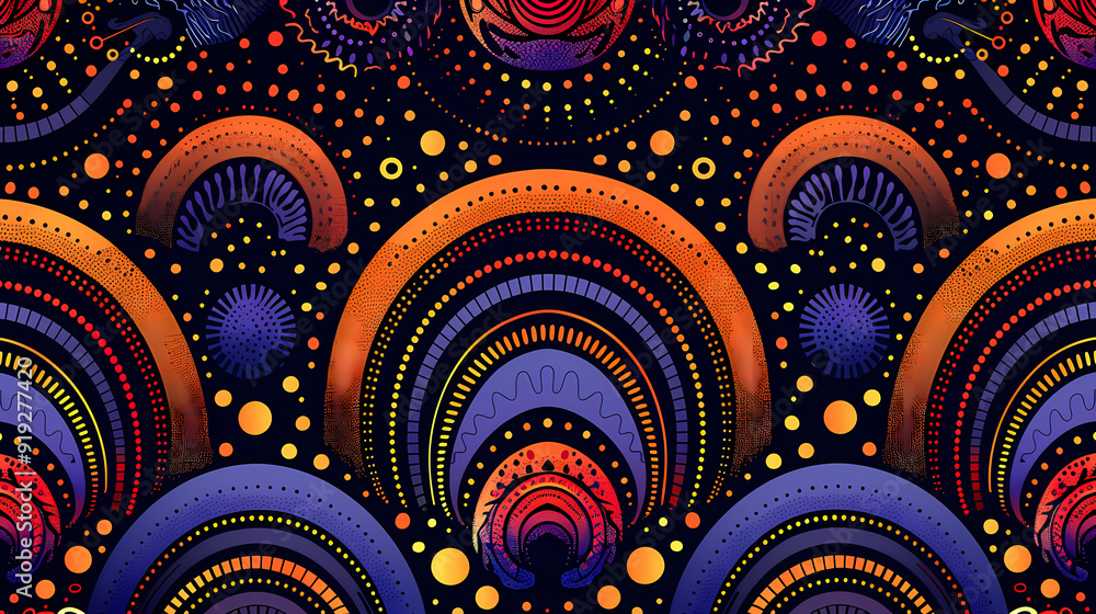 Dotted line geometric seamless pattern vector image Dotted line geometric seamless pattern vector image