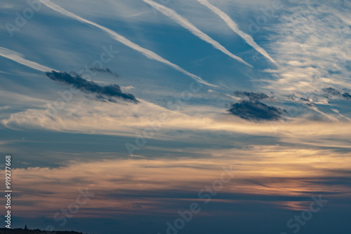 sunset nature sky line stripes