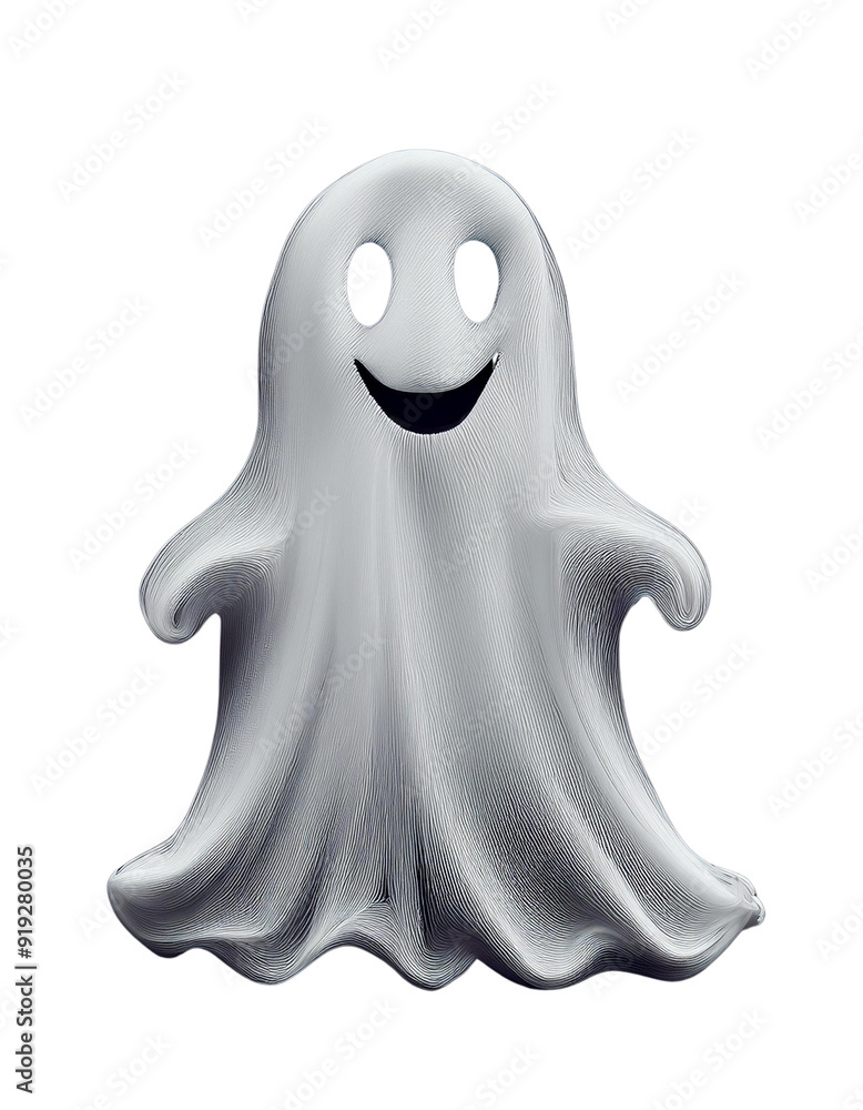Drawing of a cute Ghost, 3D ghost isolated on transparent background. Drawing of a cute Ghost, 3D ghost isolated on transparent background.