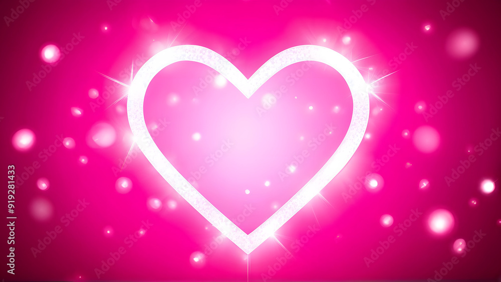 Valentine's Day Pink Love Heart Sparkling Light Effect Background, ai generative Valentine's Day Pink Love Heart Sparkling Light Effect Background, ai generative