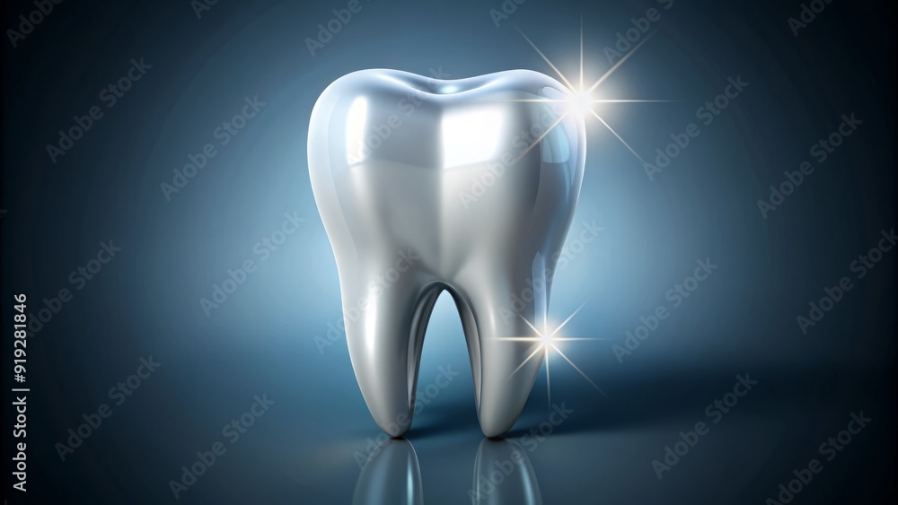 A stylized illustration of a tooth with a filling, represented by a shiny silver material, symbolizing dental restoration and oral health care procedures. A stylized illustration of a tooth with a filling, represented by a shiny silver material, symbolizing dental restoration and oral health care procedures.