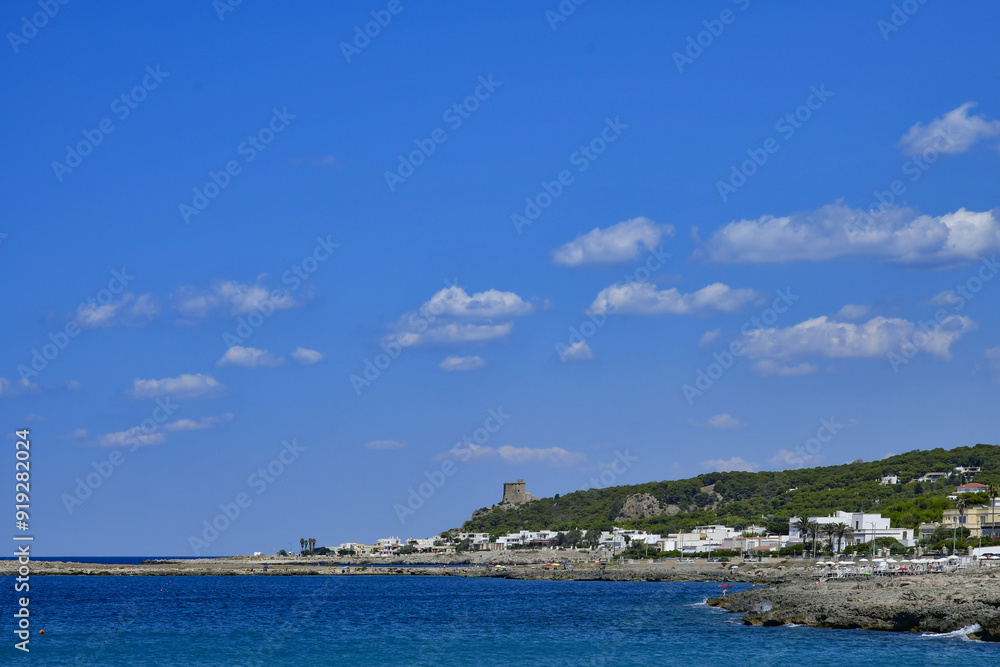 View of the coast in the Apulian town of Santa Maria al Bagno, Italy. View of the coast in the Apulian town of Santa Maria al Bagno, Italy.