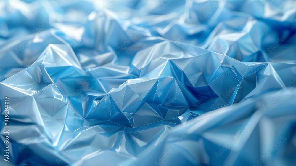 Abstract Blue Crinkled Surface Abstract Blue Crinkled Surface