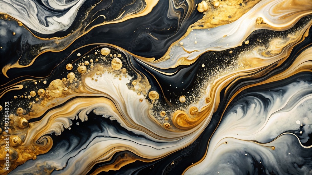 A blend of black marble, shimmering gold accents, and a textured canvas, creating a visually striking design perfect for adding a touch of luxury to any project. A blend of black marble, shimmering gold accents, and a textured canvas, creating a visually striking design perfect for adding a touch of luxury to any project.