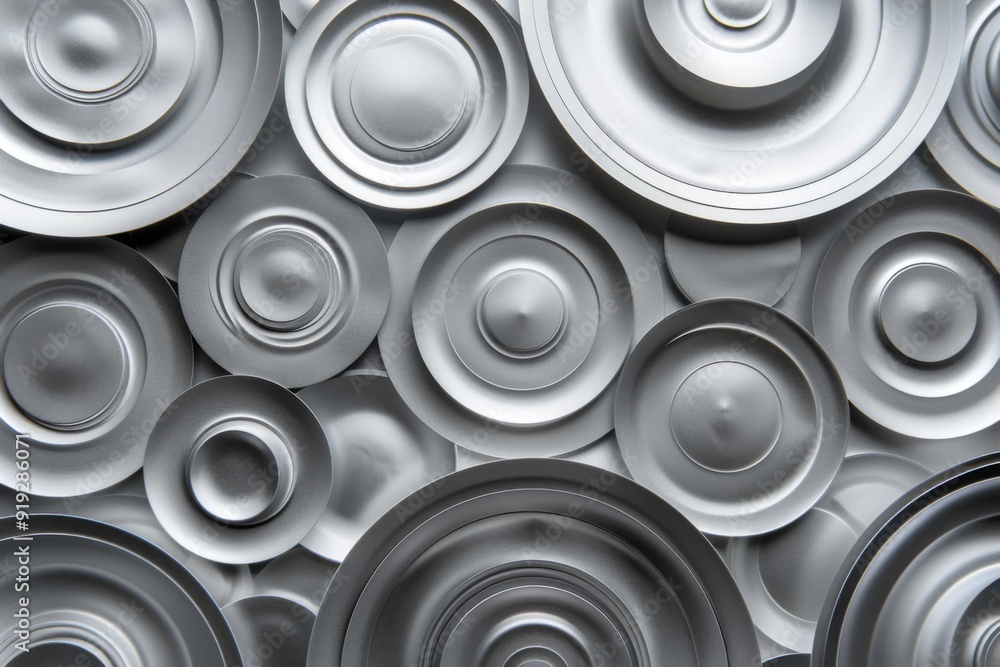 Metallic Abstract Pattern of Concentric Circles Metallic Abstract Pattern of Concentric Circles