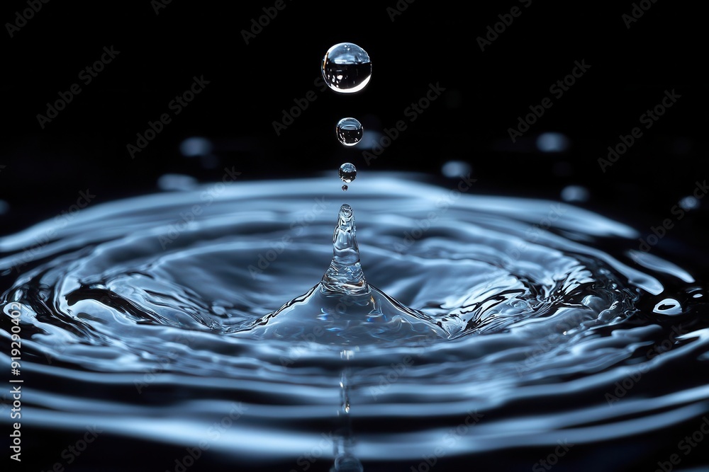 macro photography of a perfect water droplet crystal clear refracting light suspended in midair black background macro photography of a perfect water droplet crystal clear refracting light suspended in midair black background