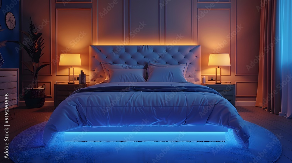 Modern Bedroom with LED Lighting Modern Bedroom with LED Lighting