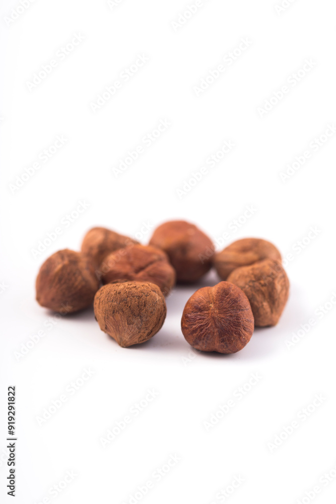 Hazelnuts on white background,Healthy food,Nutritious Hazelnuts on white background,Healthy food,Nutritious