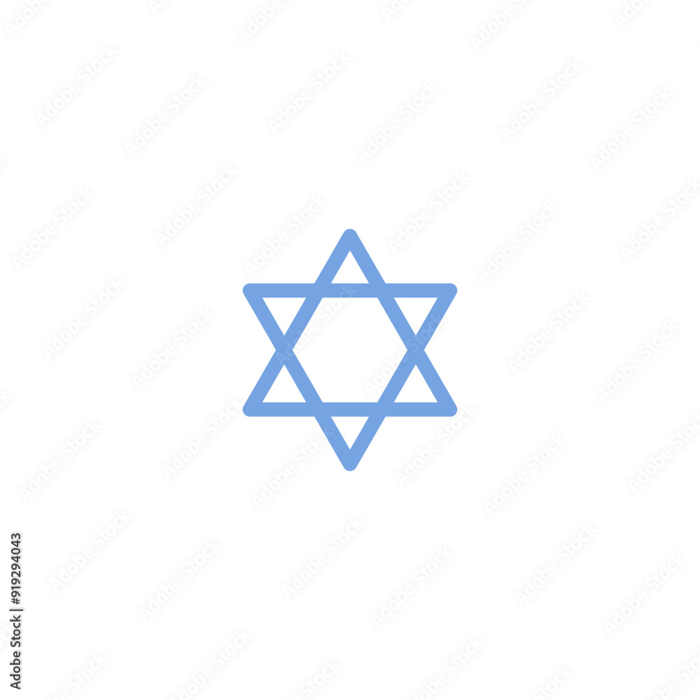 A badge with a six-pointed star in blue, emphasizing the Jewish tradition A badge with a six-pointed star in blue, emphasizing the Jewish tradition