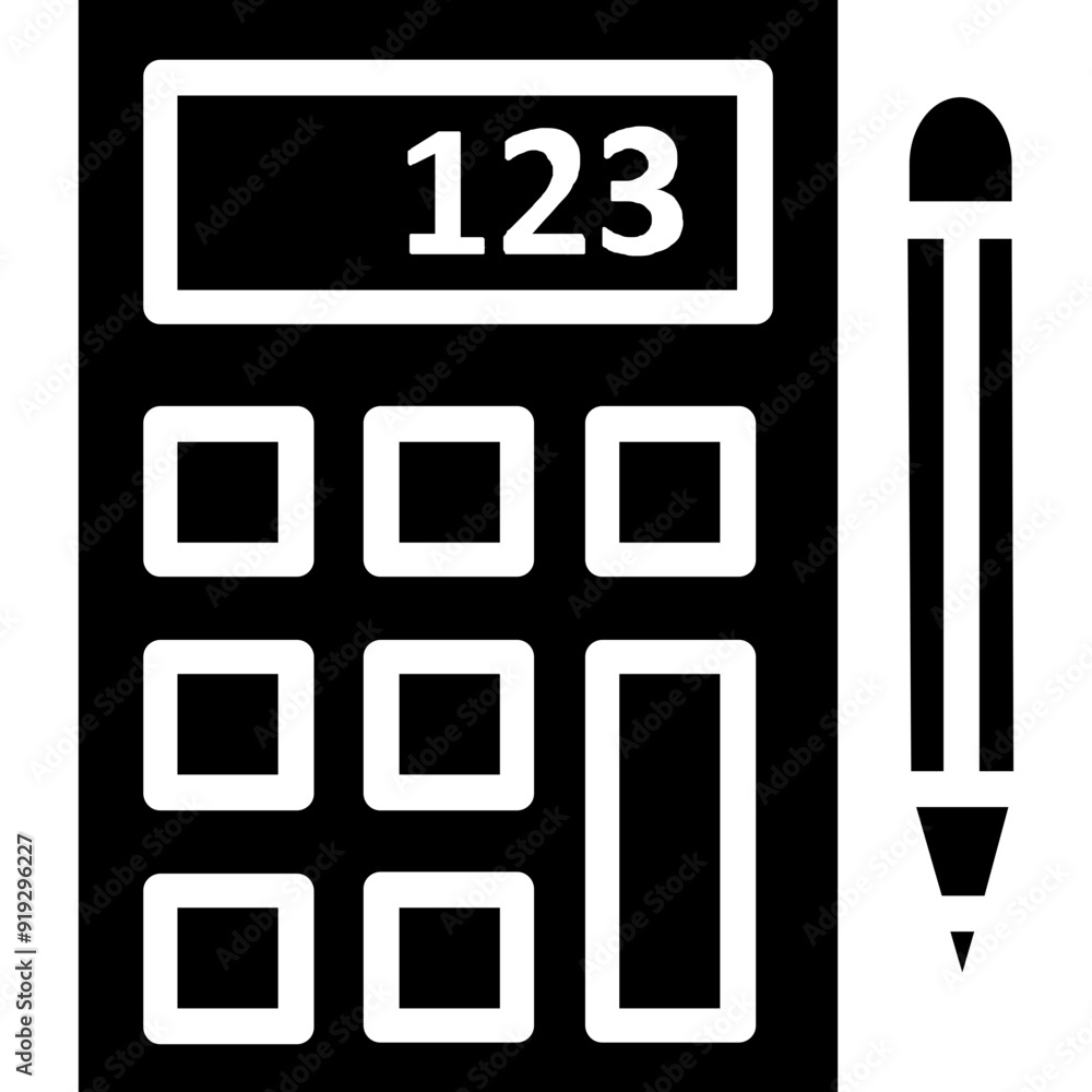 Calculator vector icon in glyph style Calculator vector icon in glyph style