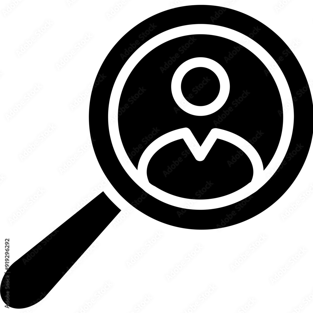 Search People vector icon in glyph style Search People vector icon in glyph style
