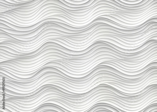 Elegant monochrome white seamless wave texture pattern background for design projects