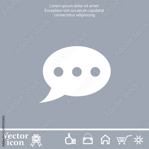 Vector icon of white color on a gray background