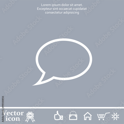 Vector icon of white color on a gray background