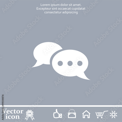 Vector icon of white color on a gray background