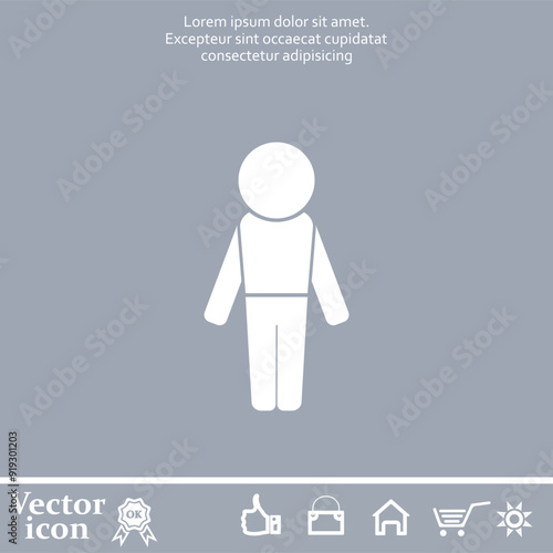 Vector icon of white color on a gray background