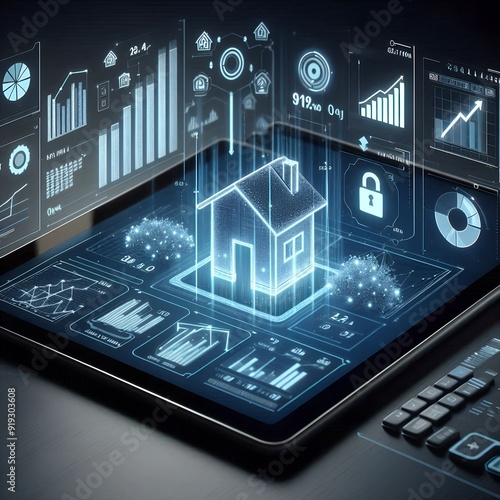 Wallpaper Mural Real Estate Investment Analysis on a Digital Tablet Torontodigital.ca