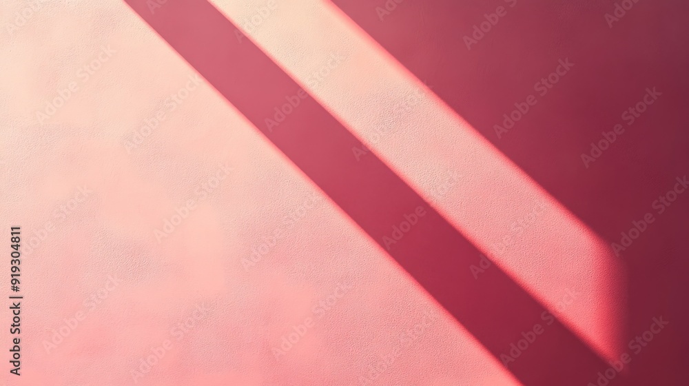 Sunlight Casting Diagonal Shadows on a Pink Wall Sunlight Casting Diagonal Shadows on a Pink Wall