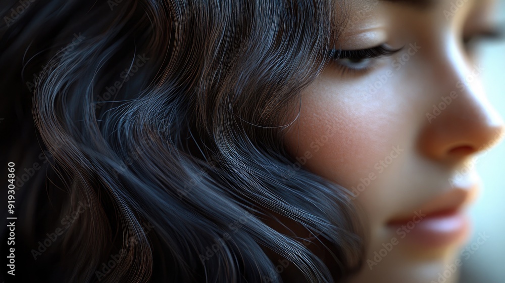 3D Render of Hair with Texture PBR Style: Detailed Hair Strands with Realistic Shading 3D Render of Hair with Texture PBR Style: Detailed Hair Strands with Realistic Shading