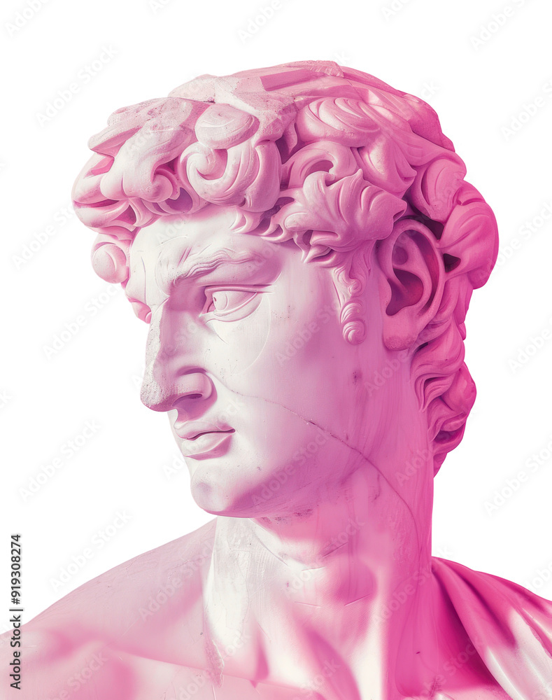 PNG Pink classical sculpture profile PNG Pink classical sculpture profile