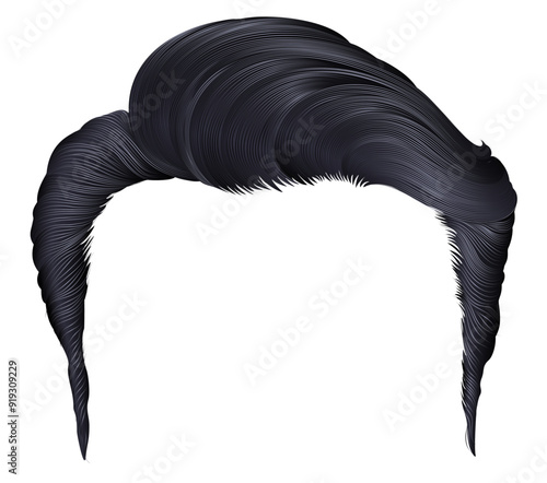 trendy  man hairs  . brunette black . beauty style .
 realistic  3d .
