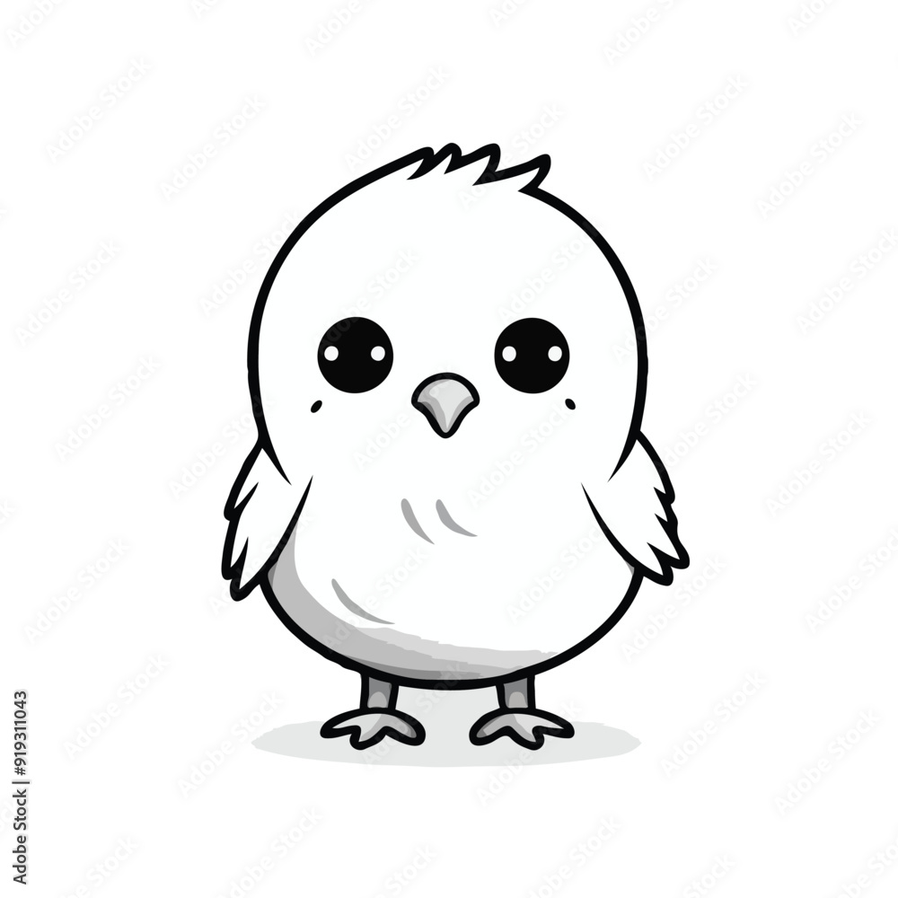 very simple chick drawing, icon style, vector style, black and white, white background very simple chick drawing, icon style, vector style, black and white, white background