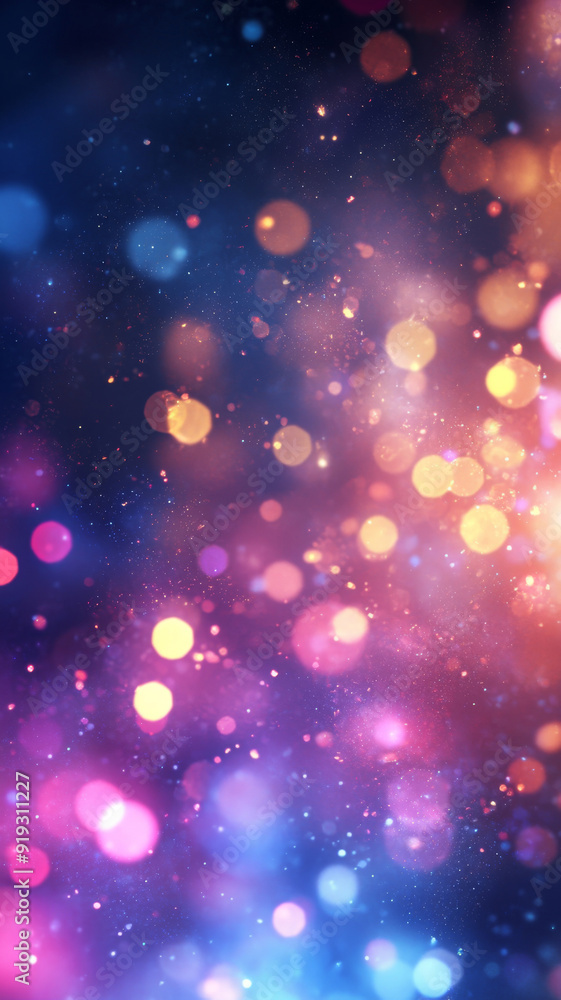 Abstract festive bokeh lights on dark background Abstract festive bokeh lights on dark background