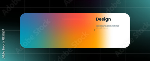 Modern design element in gradient color. Futuristic pop up interface.
